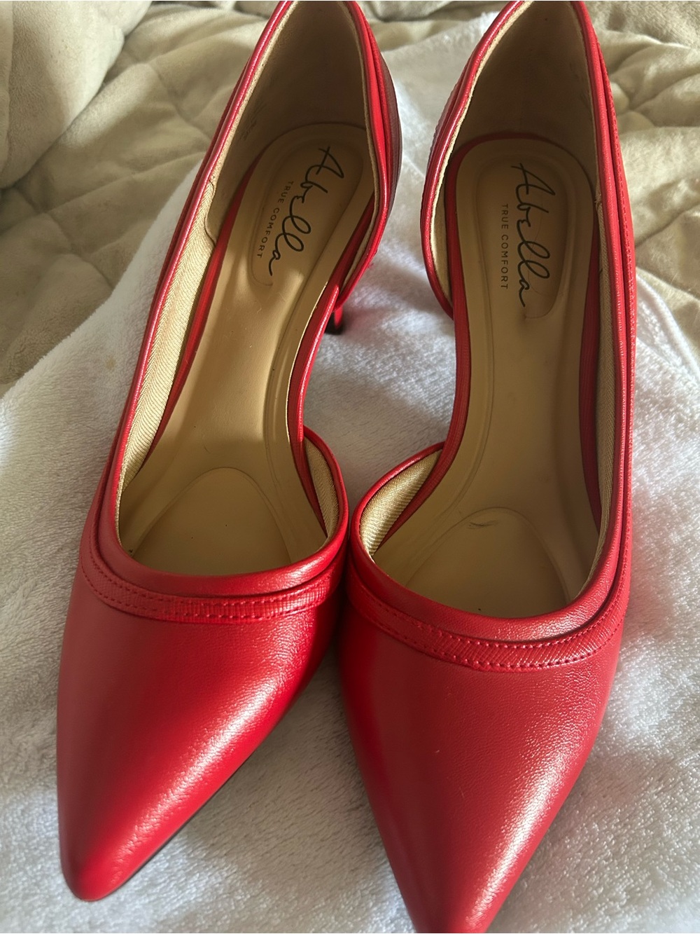 Abella Red Pointed-Toe Women's Heels